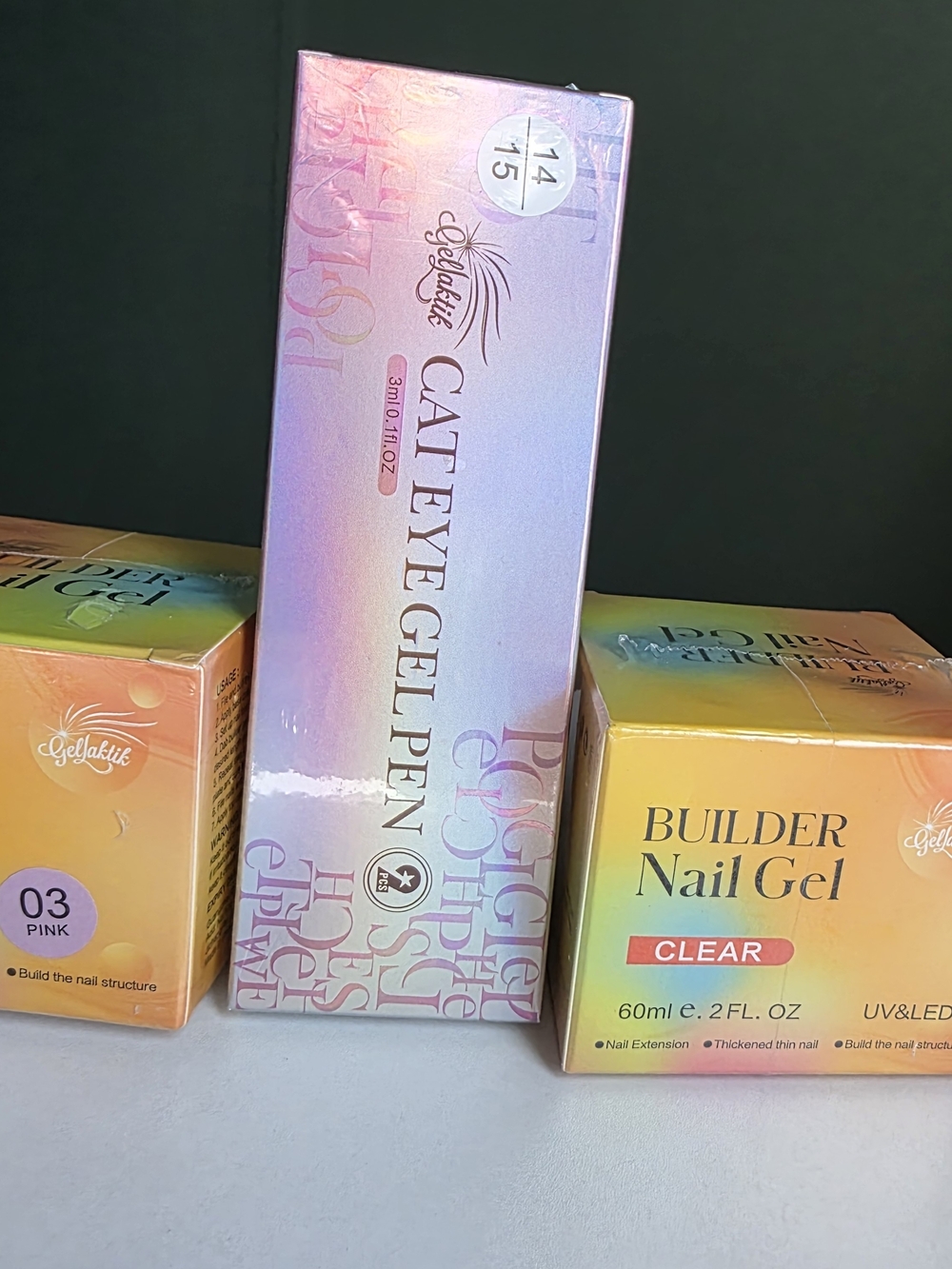 Gelaktik Builder Nail Gel + Cat Eye Gel Pen Bundle